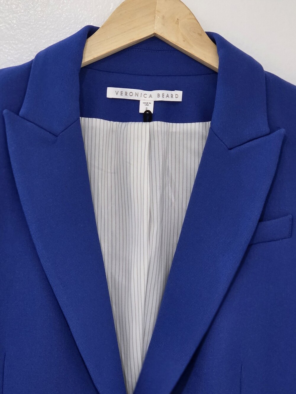 Veronica Beard Ultramarine Cobalt Blue Long Mathis Dickey Blazer Jacket - Picture 6 of 12